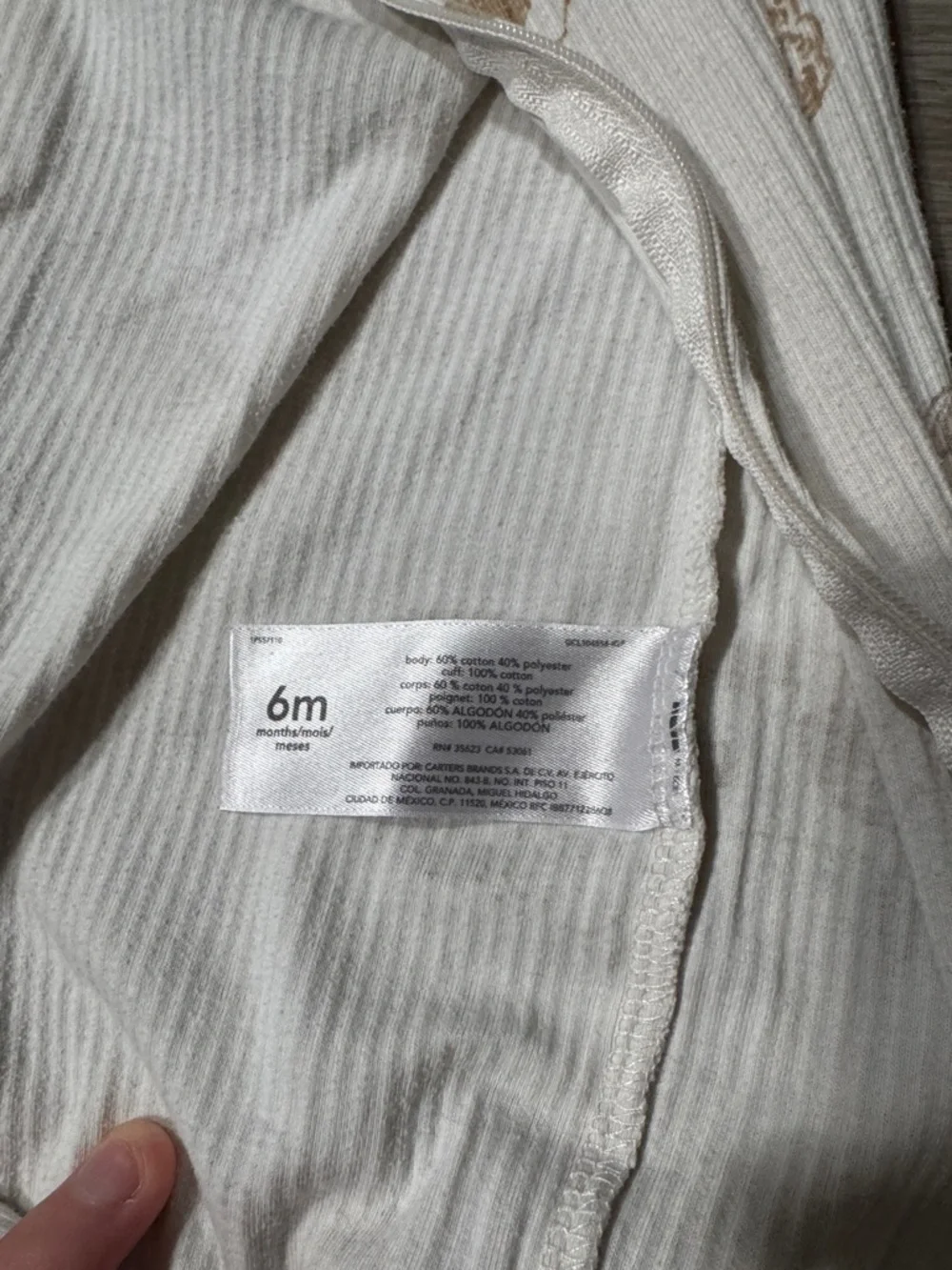Carters Farm Themed Ribbed Footed Onesie